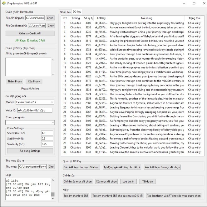 Tool Elevenlabs không giới hạn kí tự